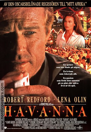 Havanna 1990 poster Robert Redford Lena Olin Alan Arkin Sydney Pollack Gambling