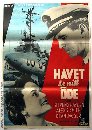 Havet är mitt öde 1955 poster Sterling Hayden Alexis Smith Skepp och båtar