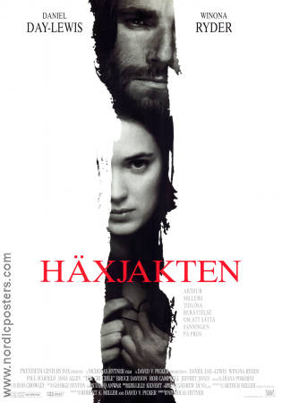 Häxjakten 1996 poster Daniel Day-Lewis Winona Ryder Paul Scofield Nicholas Hytner