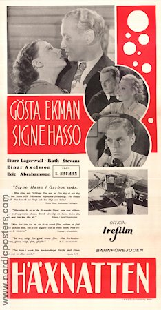 Häxnatten 1937 poster Gösta Ekman Signe Hasso Sture Lagerwall Ruth Stevens Schamyl Bauman
