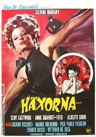 Häxorna 1967 poster Silvana Mangano Clint Eastwood Luchino Visconti Vittorio De Sica