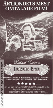Heaven´s Gate 1980 poster Kris Kristofferson Christopher Walken John Hurt Isabelle Huppert Michael Cimino