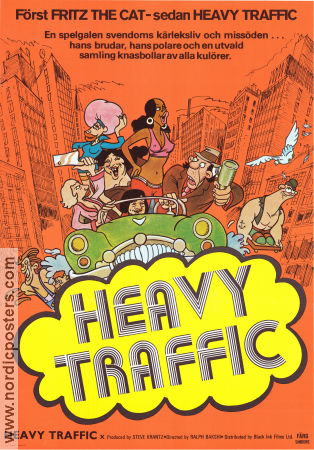 Heavy Traffic 1973 poster Joseph Kaufmann Ralph Bakshi Affischkonstnär: Robert Crumb Animerat Från serier