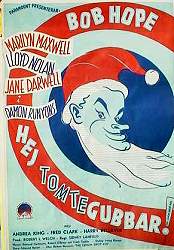 Hej tomtegubbar 1951 poster Bob Hope Marilyn Maxwell Lloyd Nolan Sidney Lanfield