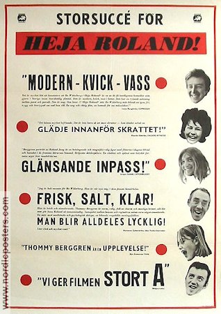 Heja Roland 1966 poster Thommy Berggren Mona Malm Bo Widerberg