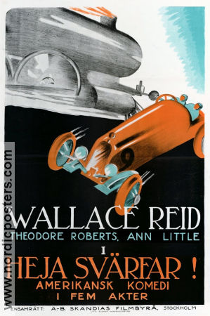 Heja svärfar 1920 poster Wallace Reid Ann Little Sam Wood Tåg Bilar och racing