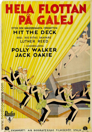 Hela flottan på galej 1930 poster Polly Walker Jack Oakie Luther Reed Dans