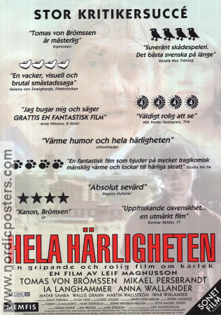 Hela härligheten 1998 poster Tomas von Brömssen Anna Wallander Mikael Persbrandt Leif Magnusson