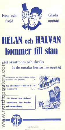 Helan och Halvan kommer till stan 1939 poster Helan och Halvan Laurel and Hardy