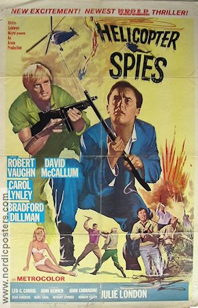 The Helicopter Spies 1969 poster Robert Vaughn David McCallum Hitta mer: Man From UNCLE Agenter