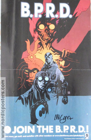 Hellboy BPRD Signed 2010 affisch Hitta mer: Comics Affischkonstnär: Mike Mignola