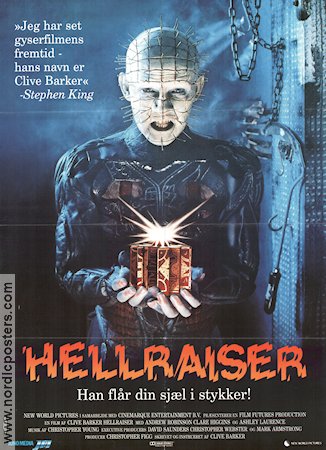 Hellraiser 1987 poster Andrew Robinson Clive Barker Kultfilmer