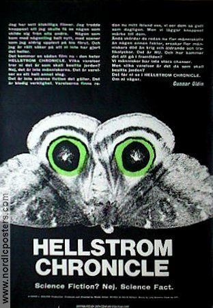 Hellstrom Chronicle 1971 poster Walon Green Lawrence Pressman Dokumentärer