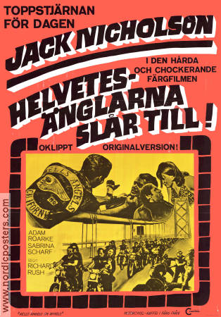 Helvetesänglarna slår till 1967 poster Jack Nicholson Adam Roarke Richard Rush Motorcyklar