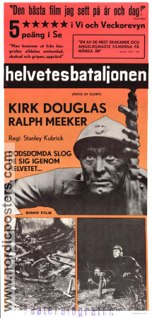 Helvetesbataljonen 1957 poster Kirk Douglas Ralph Meeker Adolphe Menjou Stanley Kubrick Krig