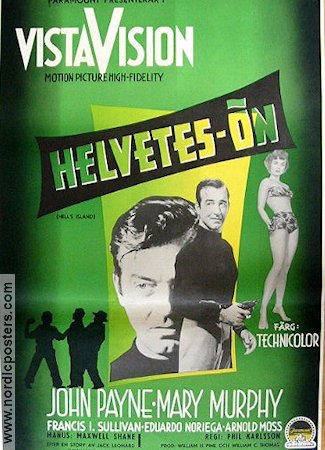 Helvetesön 1955 poster John Payne Phil Karlson Film Noir