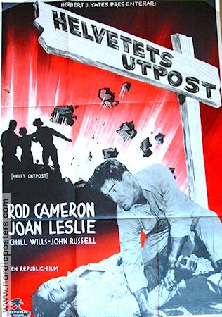 Helvetets utpost 1955 poster Rod Cameron