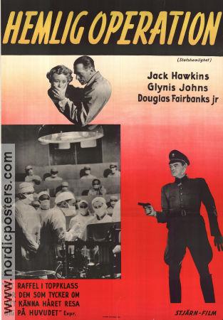 Hemlig operation 1950 poster Jack Hawkins Sidney Gilliat