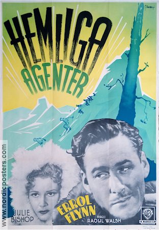 Hemliga agenter 1943 poster Errol Flynn Julie Bishop Raoul Walsh