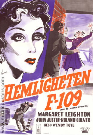 Hemligheten F-109 1954 poster Margaret Leighton John Justin Meier Tzelniker Wendy Toye
