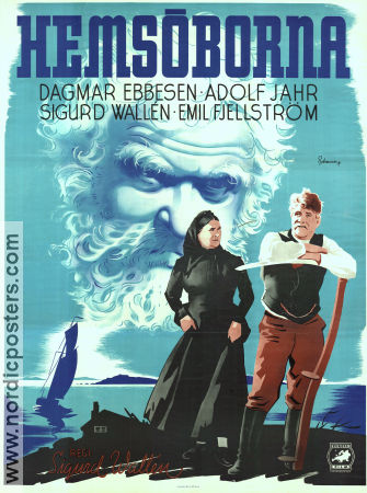 Hemsöborna 1944 poster Adolf Jahr Dagmar Ebbesen Sigurd Wallén Sigurd Wallén Text: August Strindberg Eric Rohman art Skärgård Hitta mer: Large poster