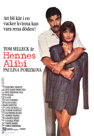 Hennes alibi 1989 poster Paulina Porizkova William Daniels Bruce Beresford Kändisar