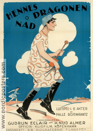 Hennes nåd dragonen 1925 poster Gudrun Eclair Knud Almer ugust Blom Danmark