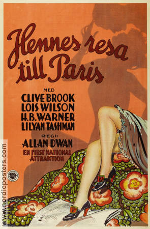 Hennes resa till Paris 1927 poster Clive Brooks Lois Wilson Allan Dwan