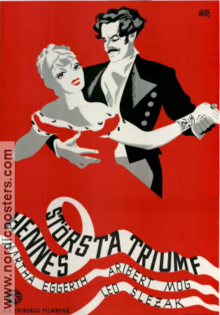 Hennes största triumf 1934 poster Martha Eggerth Theo Lingen Johannes Meyer