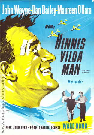 Hennes vilda man 1957 poster John Wayne Maureen O´Hara Dan Dailey John Ford Flyg