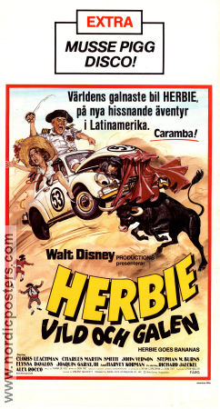 Herbie vild och galen 1980 poster Charles Martin Smith Stephen W Burns Cloris Leachman Vincent McEveety Hitta mer: Herbie Bilar och racing