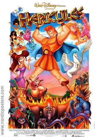 Herkules 1997 poster Tate Donovan Ron Clements Svärd och sandal Hitta mer: Greece Animerat