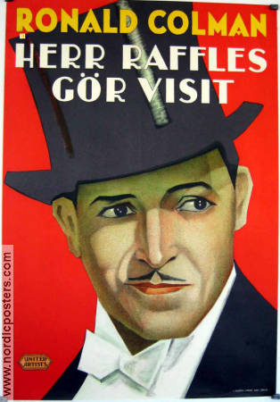 Herr Raffles gör visit 1930 poster Ronald Colman