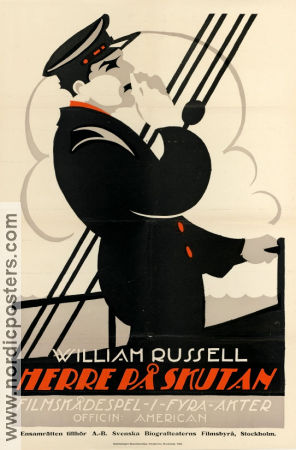 Herre på skutan 1917 poster William Russell Francelia Billington Edward Sloman