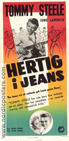 Hertig i jeans 1958 poster Tommy Steele June Laverick Gerald Thomas Rock och pop