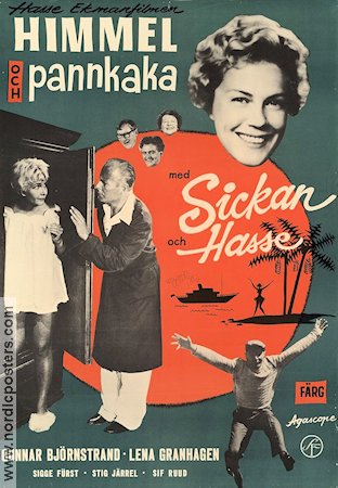 Himmel och pannkaka 1959 poster Sickan Carlsson Lena Granhagen Gunnar Björnstrand Hasse Ekman