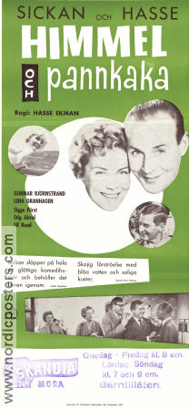 Himmel och pannkaka 1959 poster Sickan Carlsson Lena Granhagen Gunnar Björnstrand Hasse Ekman