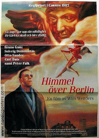 Himmel över Berlin 1987 poster Bruno Ganz Wim Wenders Konstaffischer
