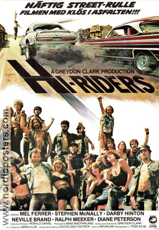 Hi-riders 1978 poster Mel Ferrer Stephen McNally Darby Hinton Greydon Clark Bilar och racing