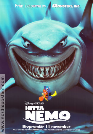 Hitta Nemo 2003 poster Albert Brooks Andrew Stanton Filmbolag: Pixar Animerat Fiskar och hajar