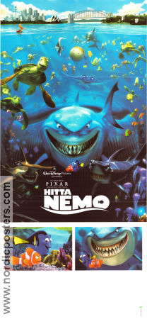 Hitta Nemo 2003 poster Albert Brooks Andrew Stanton Filmbolag: Pixar Animerat Fiskar och hajar