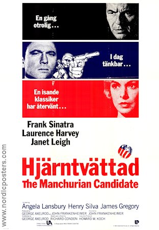 Hjärntvättad 1963 poster Frank Sinatra Janet Leigh John Frankenheimer Film Noir Politik