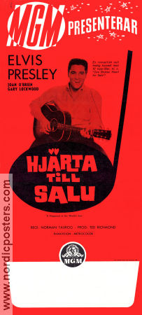 Hjärta till salu 1963 poster Elvis Presley Joan O´Brien Norman Taurog