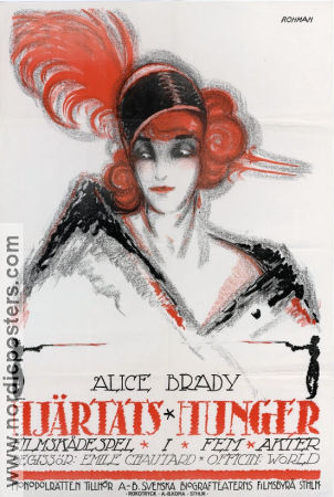Hjärtats hunger 1917 poster Alice Brady Edward Langford Emile Chautard