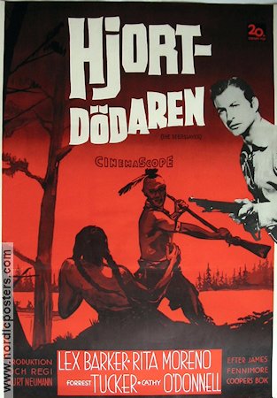 Hjortdödaren 1958 poster Lex Barker Äventyr matinée