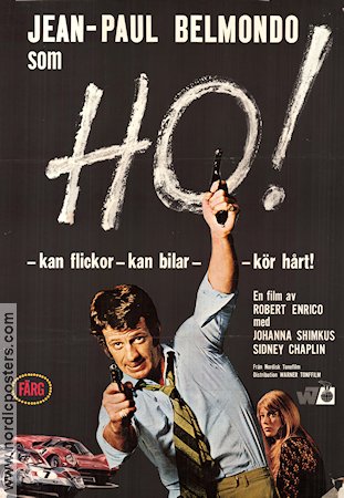 Ho! 1968 poster Jean-Paul Belmondo Joanna Shimkus Raymond Bussieres Robert Enrico Bilar och racing