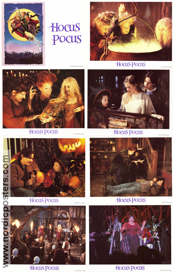 Hocus Pocus 1993 lobbykort Bette Midler Sarah Jessica Parker Kathy Najimy Kenny Ortega