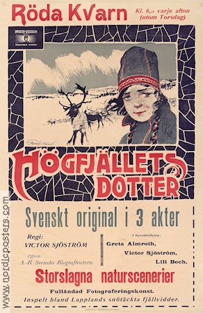 Högfjällets dotter 1914 poster Greta Almroth Victor Sjöström
