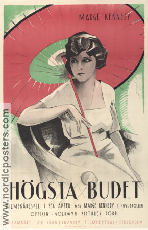 Högsta budet 1921 poster Madge Kennedy Lionel Atwill Wallace Worsley
