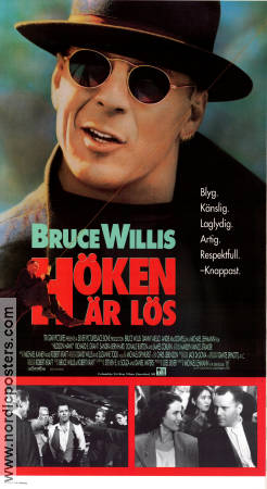 Höken är lös 1991 poster Bruce Willis Danny Aiello Andie MacDowell Michael Lehmann Glasögon